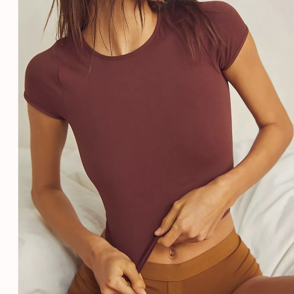 Intimately Free People Cap Sleeve Seamless Cami Cappuccino or Roan Rouge
